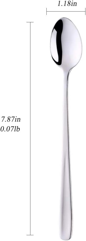 Buyer Star Long Handle Iced Tea Spoons Set of 6, 8 inch 18/10 Coffee Spoon Sets for Mixing, Cocktail Stirring, Tea, Coffee, Milkshake, Cold Drink...