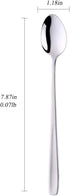 Buyer Star Long Handle Iced Tea Spoons Set of 6, 8 inch 18/10 Coffee Spoon Sets for Mixing, Cocktail Stirring, Tea, Coffee, Milkshake, Cold Drink...