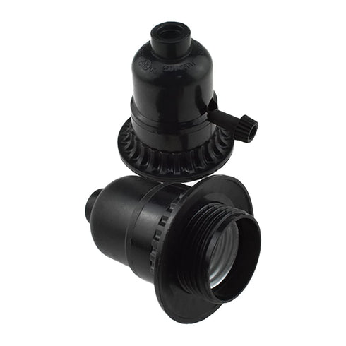 HAHIYO E26 Lamp Socket Screw in Mount Light Socket Bulb Holder Fixture Easy Wire Tighten Down Not Loose Twist PBT+ Plastic Maximum for Decor Table...