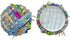 10pc Blue Tweed Fabric Covered Round Flat Back Buttons,DIY Crafts,Scrapbooking Decorations Buttons 26mm...