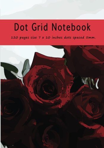 Dot Grid Notebook 120 pages size 7 x 10 inches dots spaced 5mm.: Black dots grid bullet spaced composition book design journal (Dot Grid Bullet No...