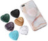 Black Lava Stone Heart Phone Grip, Essential Oil Diffuser Collapsible Holder for Smart Phone and Tablet...