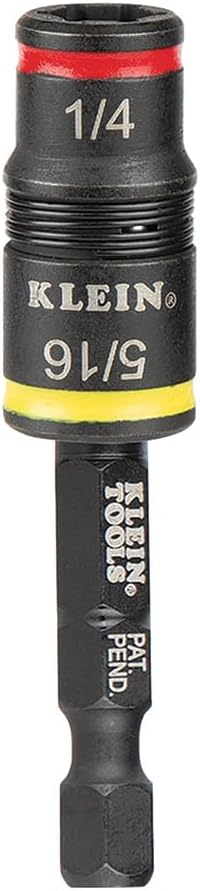 Klein Tools 32931 3-in-1 Impact Socket Set, Flip Socket with 2 SAE Hex Driver Sizes and 1/4-Inch Bit Holding Feature, Impact Rated...
