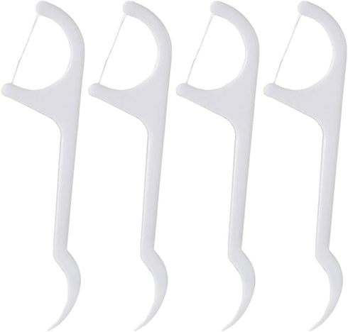 100 Pcs Disposable Dental Floss Sticks Teeth Cleaner Oral Care with Portable Plastic Case...