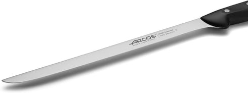 Arcos 11 Inch Flexible Ham Slicing Knife - Premium NITRUM Stainless Steel Blade - Ergonomic Black Polypropylene Handle. Maitre Series...