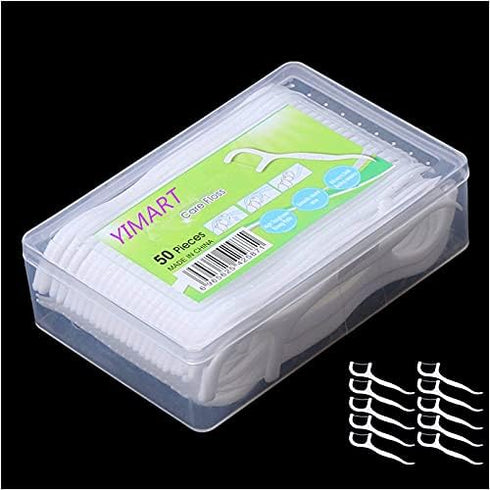 Flossers,Dental Floss,Floss Picks,Dental Floss Picks,YIMART 100pcs Dental Floss Flosser Picks Toothpicks Teeth Stick Tooth Cleaning Interdental Br...