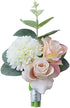 MOJUN Boutonniere and Wrist Corsage Set Wedding Flowers Accessories Prom Suit Decoration...