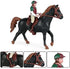 People Horse Riding Figurine Realistic Riding People Action Figure Plastic Horse Rider Model for Farm Animal, Set of 2...