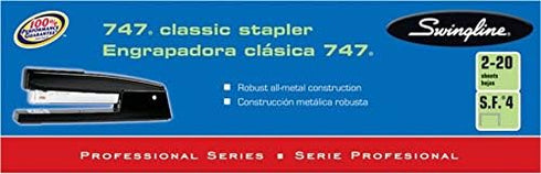 Swingline Stapler, 30 Sheet Capacity, 747 Classic Stapler, Jam Free, Metal, Sky Blue (74708)...