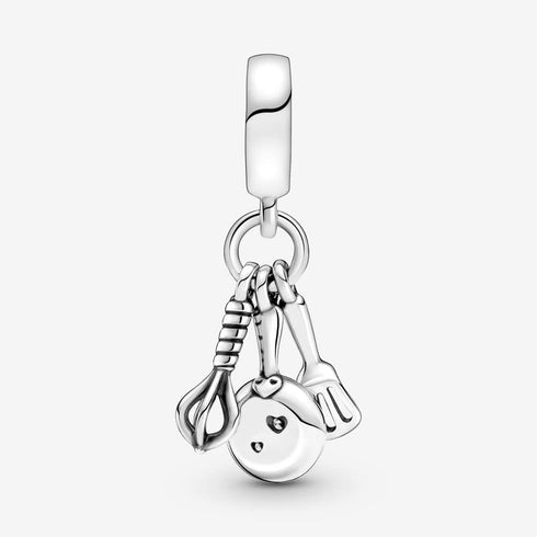 Spatula, Frying Pan & Whisk Dangle Charm Fit Women Bracelet Necklaces Fashion Gifts 925 Sterling Silver DIY Jewelry...