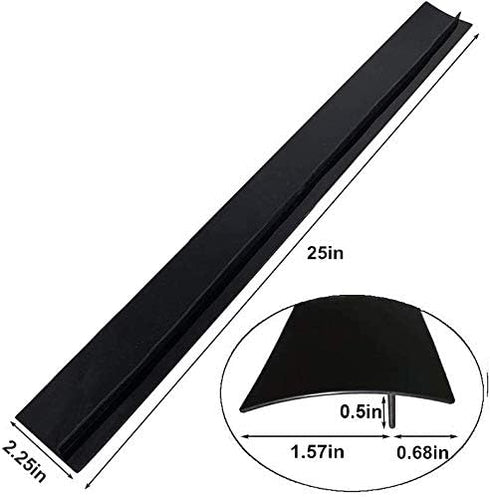 Stove Gap Covers Kitchen Counter Gap Covers (25 Inch, 2 Pack) Heat Resistant Oven Gap Filler Seals Gaps Between Stovetop and Counter, Easy to Clean, Black