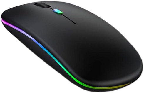 S & E TEACHER'S EDITION LED Wireless Mouse, Matte Black, Slim Rechargeable Wireless Silent Mouse, 2.4G Portable USB Optical Wireless Computer Mice...