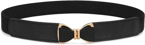 AKOAK Women's Tight Belt, Elastic Waist Buckle Belt, Artificial Leather Elastic Belt for Girls and Women, Alloy Buckle Elastic Waist Belt for Knit...
