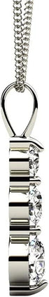 Cate & Chloe Willow Eternal 3 Stone Pendant Necklace, Women's 18k White Gold Plated Necklace with Crystals, 3 Beautiful Sparkling Crystal Stones S...
