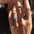 FAONIE White Gold Plated Teardrop Halo Pear Cut Cubic Zirconia CZ Engagement Wedding Ring For Women (9)...