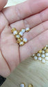AB Crystal Pearls Beads Silver/Gold Claw Rhinestones Round Sew On Clothing Stones (AB Gold Claw, 8MM)...