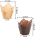 Augshy Tulip Cupcake Liners, 60pcs Baking Cups Muffin Tins Treat Cups for Weddings, Birthdays, Baby Showers, Brown and Natural...