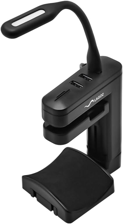 LAGOZ Headphone Stand, Headphone Holder, Headset stand, Headset Holder for Desk, Headphone Hanger Mount Adjustable with 3 USB, Gaming Organizer, 3...