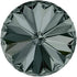 4-pcs 14mm Austria Crystal1122 Rivoli Button with Shank, SW-1122BT (Black Diamond)...