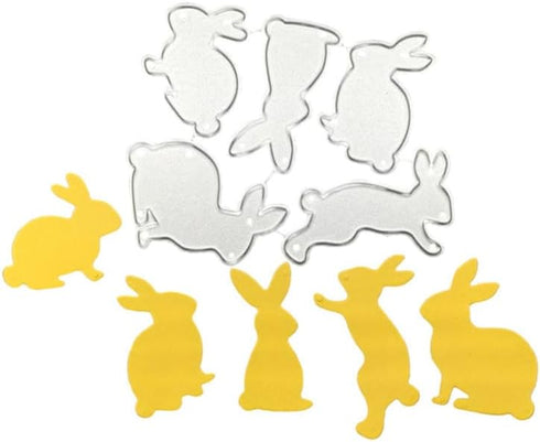 Easter Rabbit Die Cuts for Card Making,Cute Bunny Cutting Dies Animal Embossing Template for Scrapbooking DIY Cards Album Crafts Supplies Decorati...
