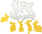 Easter Rabbit Die Cuts for Card Making,Cute Bunny Cutting Dies Animal Embossing Template for Scrapbooking DIY Cards Album Crafts Supplies Decorati...