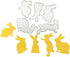 Easter Rabbit Die Cuts for Card Making,Cute Bunny Cutting Dies Animal Embossing Template for Scrapbooking DIY Cards Album Crafts Supplies Decorati...
