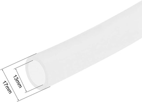 uxcell Silicone Tube, 1/2"(13mm) ID x 11/16"(17mm) OD 3.3ft(1m) Silicone Rubber Tube Air Hose Water Pipe for Pump Transfer Clear...