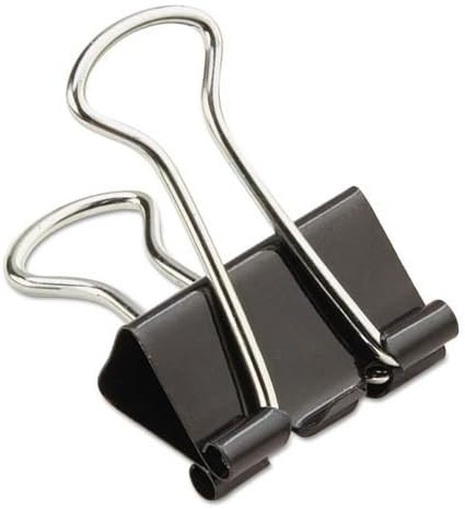 Universal Small Binder Clips, Steel Wire, 3/8 Cap, 3/4 Wide, Black/Silver, 2-36 Pack, UNV10200...