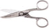 Klein Tools 100CS Electrician Scissors, Serrated Scissors with Wire Stripping Notches, Made in USA...