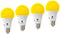 4-Pack BlueX A19 Amber Yellow LED Bug Light Bulb No Blue Light Outdoor 650 Lumens 120V E26 Medium Base LED 9.5 - Watt (60-watt Replacement) A19 Ou...