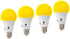 4-Pack BlueX A19 Amber Yellow LED Bug Light Bulb No Blue Light Outdoor 650 Lumens 120V E26 Medium Base LED 9.5 - Watt (60-watt Replacement) A19 Ou...