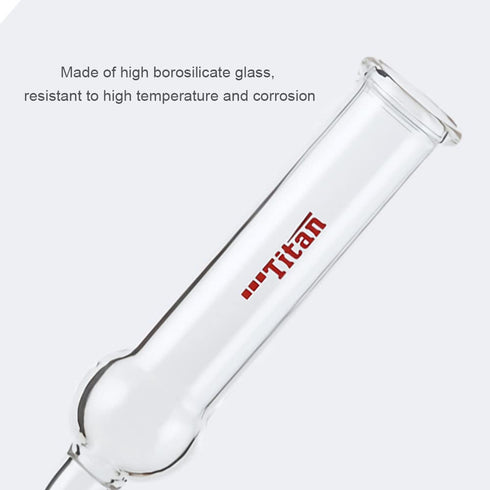 Glass Drying Tube Adapter 75 Degree Bent Lab Drying Tubes with 24/40 Standard Taper Joint Lab Glassware...