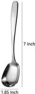 Square Head Spoons, Korean style Square Sugar Spoon,Thick Heavy Stainless Steel Soup Spoons Table Spoons Dinner Spoons Flat Square Spoon,7 Inch,Se...