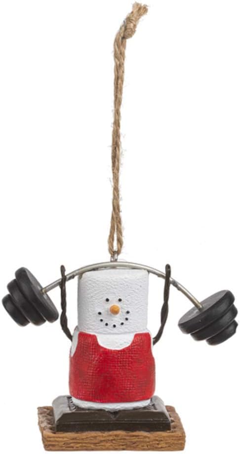Ganz MX179691 S'Mores Weightlifter Ornaments, Set of 2, 2.63 Inches Height, Multicolor...