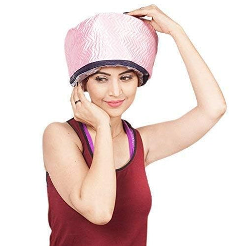 MELVIS Hair Care Thermal Head Spa Cap Treatment with Beauty Steamer Nourishing Heating Cap, Spa Cap For Hair, Spa Cap Steamer For Women (PINK)...