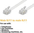 Uvital 100 Feet Telephone Landline Extension Cord Cable Line Wire with Standard RJ-11 6P4C Plugs(White 30.5M,1Pack)...