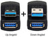 cablecc 1 Set Up & Down Angled USB 3.0 Adapter A Male to Female Extension 180 Degree 5Gbps...