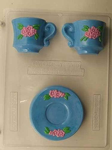 Medium Teacup & Saucer Set Decorated With Flowers AO187...