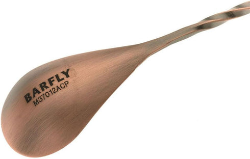 Barfly Bar Spoon, Teardrop End 11 13/16" (30 cm), Antique Copper...