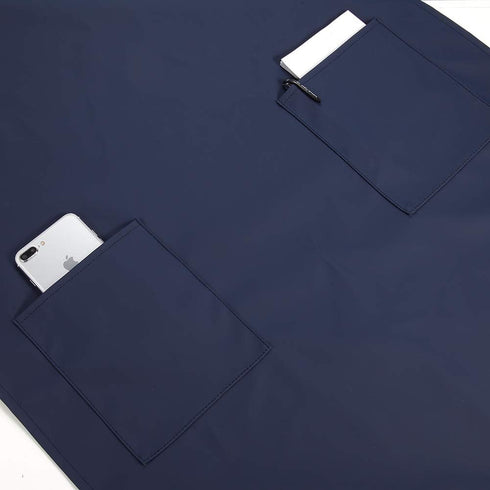 Waterproof Rubber Vinyl Apron W/ 2 Pockets - Lab Apron for DishWashing,Grooming Blue...