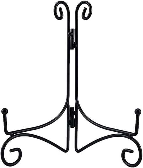 Black Iron Plate Stand, 6 Inch Plate Holder for Display, Small Metal Plate Display Stands for Cookbook, Picture Frame, Photo, Decorative Plates (6...