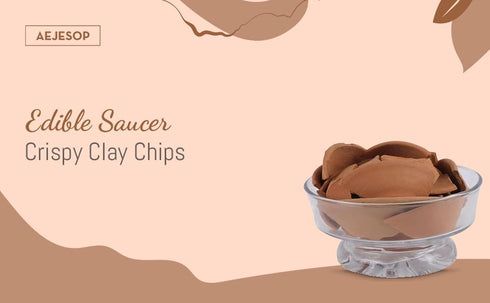 Edible Saucer Red Clay, Crispy Clay Chips, Edible Clay Chunks, Roasted Clay, 200gm...