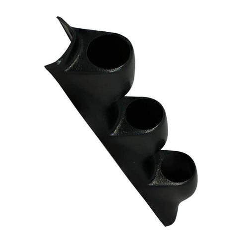GlowShift Universal Black Triple Pillar Gauge Pod - Fits Any Make/Model - ABS Plastic - Mounts (3) 2-1/16" (52mm) Gauges to Vehicle's A-Pillar...