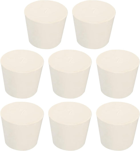MECCANIXITY Rubber Tapered Plug 28mm to 37mm Solid Test Tubes Bungs Stopper White for Lab Home 8 Pieces...