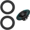 2pcs 10 inch 10" Speaker Foam Surround Repair Kit, 250mm Perforated Rubber Edge Rings Replacement Parts Speaker Repair DIY Speaker Surround Repair...