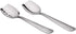 IMEEA Flat Bottom Serving Spoon 18/8 Stainless Steel Slotted Spoon 10-Inch Flat Edge Spoon Cooking Spoon, Set of 2...