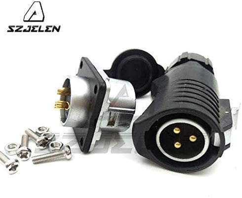 XHP20 30A IP67 2Pin Waterproof Aviation Cable Connector Plug and Socket,LED Light Power Cable Connector,Fit RV Solar Port (2Pin, Plug male &Socket...