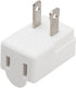 Polarized 2-Prong L Type Adapter, Vertical Right Angled Down Angle AC Adapter, NEMA 1-15P USA Outlet Saver Extension Adapter High Heat Resistant 2...