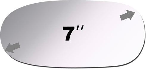 Mirror Glass fit for 1997 1998 1999 2000 2001 2002 2003 2004 Chevy Corvette Driver Left Side Mirror Glass LH No Backing Plate Flat Including Adhes...