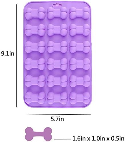 Silicone Molds Puppy Dog Paw and Bone Mold for Dog Treats, Homemade Non-Stick Food Grade, Chocolate, Candy, Jelly, Ice Cube Mold, Cupcake Baking M...